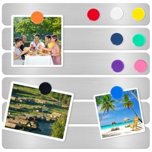 DUJEQM 6Pcs Tableau Magnetique Mural - Tableau Magnétique Frigo, Bande Magnetique Tableau Aimanté Autocollant avec 10 Aimants Colorés, Tableau d’Affichage pour Photos, Documents, Notes, Bureau, Maison (loudishi louxingqu jiechuangmaoyi youxiangong si, neu