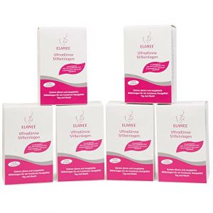 ELANEE 219-V1 Lot de 6 coussinets d'allaitement ultra fins Blanc (taleoo, neuf)