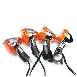 Clignotants avant et arri&egrave;re chrom&eacute;s pour Honda Steed 600 750 Magna 250 Magna 750 Shadow 400 750 VTX1300 VLX 1100 DLX VTX 1300 1800 Cruiser Chopper Custom (FMDstore, neuf)