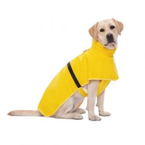 CMZYBBD ImperméAble pour Chien Imperméable pour Chien Poncho De Pluie À Capuche Veste De Pluie Réfléchissante pour Chien Vêtements À Col Haut pour Chiens De Taille Moyenne Et Grande-Jaune-XXXL (Before Long, neuf)