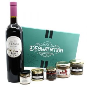 Cellier du P&eacute;rigord Escale Gourmande Panier Gourmand avec Vin Bio IGP, Foie Gras Canard, Piment d'Espelette - Coffret Cadeau Gastronomique Artisanal 6 Produits Sud-Ouest (Cellier du P&eacute;rigord, neuf)