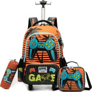 HTgroce Cartable a Roulette Gar&ccedil;ons, Sac a Roulette Gar&ccedil;ons Cartable Primaire Roulettes (Lldaily EUR, neuf)