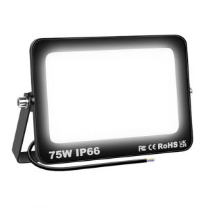 AUXTINGS Projecteurs LED Ext&eacute;rieur,75W 7500lm Eclairage de S&eacute;curit&eacute; Spot LED Ext&eacute;rieur Puissant, Blanc 6000K Lumineuse Lampe pour Entrep&ocirc;t Garage Stade Arri&egrave;re-cour,175V-260V IP66 Imperm&eacute;able (AUXTINGS-EU, neuf)