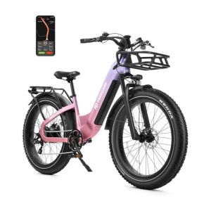 FREEDARE Vélo Électrique Eden pour Adulte Femme Homme avec Moteur BaFang 250W 90Nm Batterie 48V 20Ah Autonomie 150km Capteur de Couple GPS et App Smart VTT Pneus Kenda 26 x 4 Pneus Fat (Rose) (FREEDAREBIKE INC, neuf)