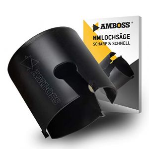 Scie cloche, 83 mm HM, pour bois, carrelage, fibreciment, pl&acirc;tre, b&eacute;ton cellulaire, plastiques - Foret / scie circulaire cloche, scie cloche - Profondeur de coupe : 58 mm - Filetage M16 - Sans support (Sawblade King, neuf)