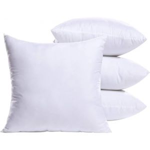 MIULEE Coussin 40x40 cm Lot de 4, Coussins de Garnissage D&eacute;coratifs pour Canap&eacute;s, Blanc sans Housse, Int&eacute;rieur et Rembourrage (MIULEE HOME, neuf)