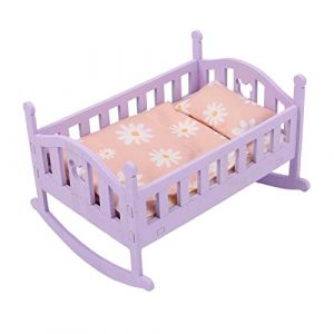 Harilla Ensemble de Meubles de lit de poupée bébé avec Ensemble de literie pour 1/12 Accessoire de décoration de poupée Semblant d'ornement de Jouet (Harilla, neuf)