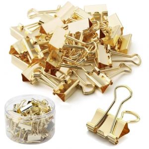 Jiavlyx 100 Pi&egrave;ces Pince Double Clip, 19mm Pinces &Agrave; Papier Pliantes, Foldback Pinces M&eacute;tal, Binder Clips, Multi-fonctions Binder Clips, Binder Clips De Reliure En M&eacute;tal, Pince Papier Clip (Yincan Department Store Daily Necessities, neuf)
