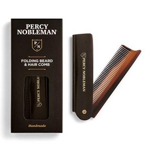 Percy Nobleman Peigne pliable en acétate, idéal pour une utilisation sur barbe et cheveux (Ellipsis Brands, neuf)