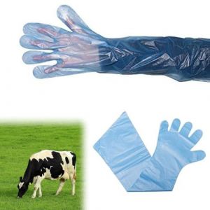 Comioke Gant vétérinaires à manches longues, gants jetables extensibles, 30 pièces, pour insémination du bétail, film plastique souple, manchette extra longue 90 cm (DIDIhouse, neuf)