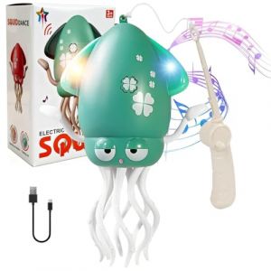 SJACXANM Jouet Poulpe &eacute;lectrique Dansant, Dancing Pieuvre Jouet, Pieuvre Qui Danse avec Lumi&egrave;res LED Et Musique, Poulpe Dansant avec Capteur D'&eacute;vitement d'obstacles (Vert) (BIABRSCAT S.R.L., neuf)
