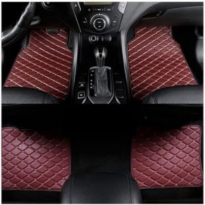 XATHKJOE 4 pi&egrave;ces Tapis Sol Voiture Cuir, pour Renault 5 E-Tech (R5) 2024-2025 Tous Temps Antid&eacute;rapant Imperm&eacute;ables Coussinets Pieds,Auto Int&eacute;rieur Protecteur,B (zhongweiyida, neuf)