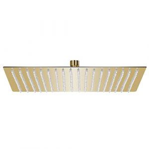 Tidyard Pomme de Douche Pluie Acier Inoxydable 50x50 cm Carrée Doré Tete Pluie Facile à Installer et à Nettoyer (Ye-Faxang, neuf)