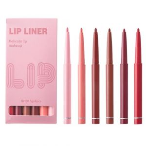 Lip Liner Set | 6X Waterproof Lip Makeup Pencils | Matte Lipstick, Smudge-Proof Lip Liner, Long-Lasting Lip Gloss for Women, Lip Defining Pencils for Precise Lip Contouring (huayup, neuf)