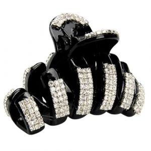 LIFKOME Pince Griffe Cheveux Femme Noire Strass Clip &Eacute;l&eacute;gant Accessoire Cheveux pour Filles et Femmes (hdybs, neuf)