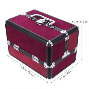 SHERCHPRY Mallette Maquillage Aluminium Grand Volume Bo&icirc;te Rangement Cosm&eacute;tique Robuste et Portable Trousse Toilette Voyage Pratique Organiseur Cosm&eacute;tique Multifonction (Dnna Huang, neuf)