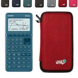 Casio Graph 25+E II avec Housse de Protection WYNGS Incluse Rouge - Calculatrice Graphique - Pack de Base (CALCUSO, neuf)
