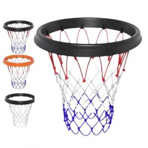 Ensemble de panier de basket-ball portable de rechange, filet de basket-ball résistant aux intempéries pour jantes de taille standard, intérieur et extérieur, filet de panier pour stade, terrain (xinxinfw, neuf)
