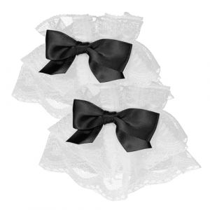 ibasenice Lolita Wrist Dentelle Noires Manches de Poignet L&eacute;g&egrave;res et Respirantes Accessoires de Mode pour Filles Adolescents D&eacute;coration &Eacute;l&eacute;gante pour Robes et Hauts (Yunfan YBJ, neuf)