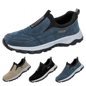 Gyaimxfu Chaussure de Marche Homme sans Lacets Chaussures de randonn&eacute;e &agrave; Enfiler pour Homme Baskets de randonn&eacute;e en Plein air Chaussures orthop&eacute;diques Chaussures l&eacute;g&egrave;res pour Le Travail (Westroom, neuf)