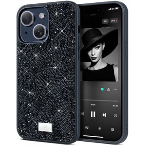 BEZ&reg; Coque pour iPhone 14 Plus Paillette, Coque Compatible avec iPhone 14 Plus Glitter, Series de Etuis avec Bling & Co., &Eacute;tui en Diamant Etincelant et &agrave; Cristal Bling, Noir de Jais (TheBlingZ., neuf)