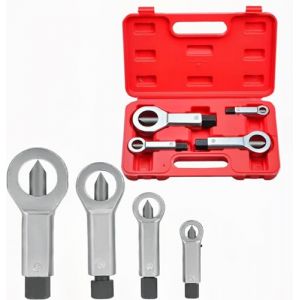 Casse Ecrou Voiture 4 pi&egrave;ces &Agrave; toute &eacute;preuve Extracteur Ecrou S&eacute;parateur de Boulons pour Enlever les &eacute;crous Cass&eacute;s et Endommag&eacute;s (9-12 mm 12-16 mm 16-22 mm 22-27 mm) (MOTOCOCHE DIRECT, neuf)