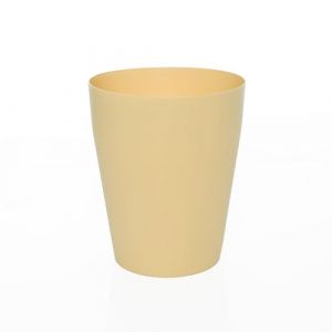 Sinoba Corbeille à papier - Poubelle en plastique - Idéale pour chambre d'enfant, bureau, cuisine - Hauteur : 26,5 cm - 12 l - Jaune pastel (discount-oase, neuf)