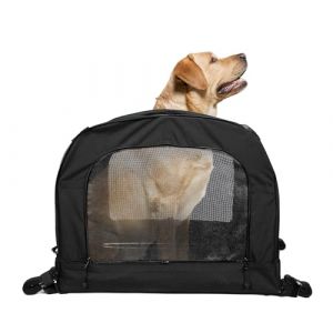 DEEMEED Sac Moto pour Chien – 6 Tailles (XS-XL) – Sac Panoramique Sécurisé avec Ventilation Optimale & Fixation Universelle – Confort et Sécurité pour Chiens de Toutes Tailles (XL (jusqu'à 36 kg)) (DEEMEED EU, neuf)