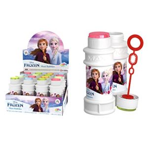 DULCOP - Pack de 16 Bulles Reine des Neiges - Bulles de Savon - 175 ML - 047575PA - Bleu - Plastique - Licence Officiel - Jouet Enfant - Jeu de Plein air - &Agrave; Partir de 3 Ans (ICELAND SRL, neuf)