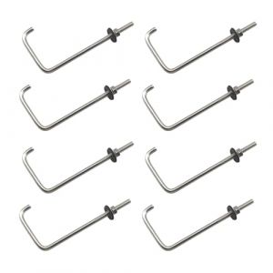 (8 Pi&egrave;ces) M6x35x100mm 304 Acier Inoxydable Vis Crochet Avec &Eacute;crous Machines &agrave; laver Plafond Mount Crochet Filetage &OElig;illet Boulons (SeeRaph, neuf)