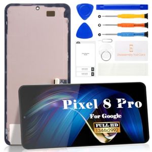 OLED pour Google Pixel 8 Pro LCD Digitizer Pi&egrave;ces de r&eacute;paration pour Google Pixel 8 Pro &Eacute;cran de remplacement pour Google Pixel 8 Pro &Eacute;cran tactile Assembl&eacute;e Remplacement GC3VE G1MNW avec cadre noir (friendlychinese, neuf)