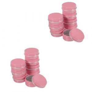 Gadpiparty 3 ensembles Bo&icirc;te D'Emballage De Rouge &Agrave; L&egrave;vres &Eacute;tanche De Forme Ronde Petit R&eacute;cipient En M&eacute;tal Vide Petit R&eacute;cipient Mini Bo&icirc;tes Avec Couvercle Conteneur 8 pi&egrave;ces * 3 (Curve Line, neuf)