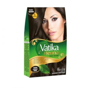 Vatika Lot de 6 colorations au henné châtain noir, 6 x 10 g, au henné naturel et au café pour couvrir les cheveux blancs et briller, à l'extrait de grenade pour une couleur vive, nourrit et renforce (Operator One, neuf)