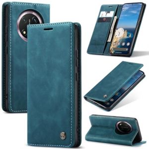 Cracedily Coque pour Honor Magic 7 Lite Pochette, Etui Protection Housse Premium en Cuir PU, Etui à Rabat Pochette de Portefeuille Étui pour Magic 7 Lite Case, Bleu Vert (Cracedily, neuf)