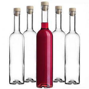 KADAX Lot de 10 bouteilles en verre de 500 ml avec bouchons - Bouteilles &agrave; liqueur vides &agrave; remplir de jus, liqueur, huile, vinaigre, vin ou sirop - Bouteilles &agrave; vin en verre (KADAX, neuf)