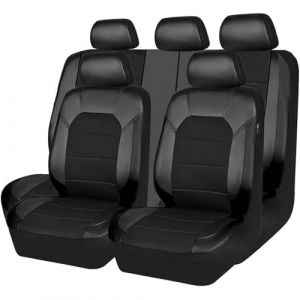 Ufgwhirl Housse de Siege Voiture pour Fiat Grande Panda 2024-2025,9 Pi&egrave;ces Set Complet,Respirante,Housse de Protection Si&egrave;ge Voiture -Ensemble de Housses Si&egrave;ge Avant et Arri&egrave;re,Black (QSLPLBHDLX, neuf)