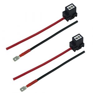 Lot de 2 Prise Phare H1 H3 Ampoule Voiture Prise de Phare H1 H3 Prise Phare Voiture Céramique Douille Ampoule Connecteur H1 H3 Adaptateur femelle H1 P14.5s H3 PK22s incliné coudée L&P B558 (Inter-Sale24de, neuf)
