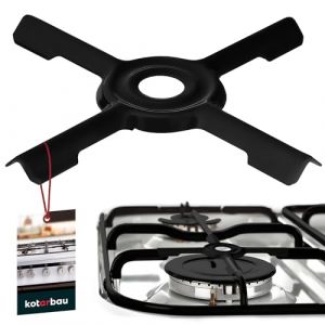KOTARBAU® Base du brûleur à gaz avec Couverture en émail avec Ouverture 125 x 125 mm | Croix de cuisinière à gaz en métal | Reducteur Gaz | Reducteur Feu Gaz | Croix de cuisiniere gaz (KOTARBAU, neuf)