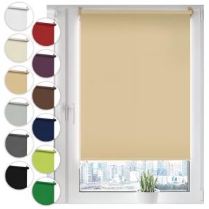 Sonello Store occultant Klemmfix sans percage 85cm x 150cm Beige, Store Enrouleur Opaque pour fenêtres et Portes, Fixation avec ou sans perçage, Kit de Montage Inclus, Protection Solaire (GardenFlora - Home & Garden, neuf)