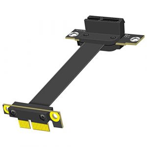 Comphic Câble D'Extension PCIE 1X 90 Degrés, PCI-Express 3.0 1X Câble Riser Mâle vers Adaptateur D'Extension PCI-E 1X 10cm Pièces de Rechange (koukoufengdianzi, neuf)