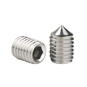 Yudesun Quincaillerie Fixations Pointe &agrave; C&ocirc;ne Vis Sans T&ecirc;te - Acier Inoxydable Hex Jeu de Douilles Pointe en Coupelle Attaches Filetage M&eacute;trique Cl&eacute; Allen Hexagone Creux Clous Vis M5 M6 M8 (Yudesun, neuf)
