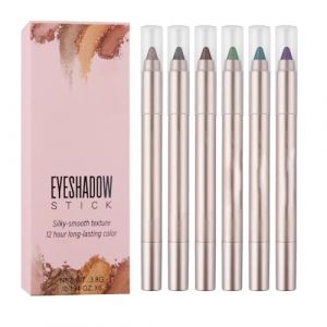 Lot De 6 Bâtons De Fard À Paupières Scintillants – Bâton De Fard À Paupières Et Stylo | Bâton Applicateur De Fard À Paupières Coloré, Bâton De Crème Pailleté Nacré, Eye-liner Sans Bavures, Stylo Pour (Lichangjie, neuf)
