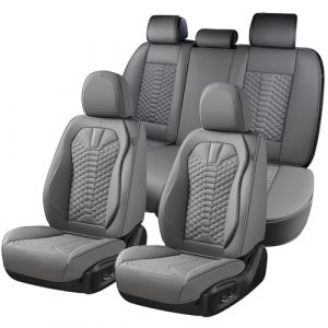 Coverado Housses de Siège de Voiture Universelles - Cuir Nappa imperméable Ensemble Complet de Housses de siège 5 sièges Protecteur de siège d'auto pour Avant et Arrière de Siège Auto (Coverado, neuf)