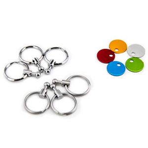 Troika Brevet - KYR60/MC - Porte-cl&eacute;s - Avec mousqueton - 6 anneaux interchangeables - M&eacute;tal/laiton - Mat - Chrom&eacute; - Argent - Troika-original, multicolore, 1 cm, Porte-cl&eacute;s (TROIKA Onlineshop, neuf)