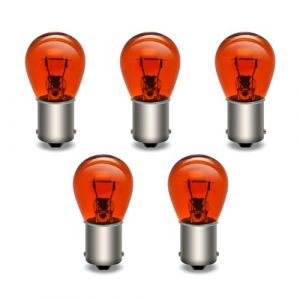 SOFOC-1156 BA15S P21W Feu Clignotant Feux de Frein Feux de Recul Pour Voiture/Moto S25 Ampoule 12V 21W Jaune 5Pcs (Sofoc-EU, neuf)