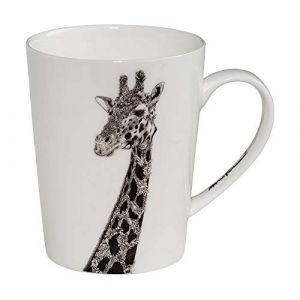 Maxwell & Williams DX0514 Tasse &agrave; caf&eacute; haute girafe africaine 460 ml &ndash; C&eacute;ramique Motif animal noir et blanc Livr&eacute; dans une bo&icirc;te cadeau (VonGuer Interior Hamburg, neuf)