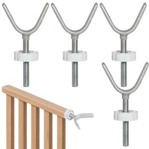 Zyntora Adaptateur pour Barrière Bébé Rampe,4 Pièces Stabilisateur de Barrière pour Animaux - Enfant et Animal pour Escalier Porte Balcon Couloir Extérieur (garray, neuf)
