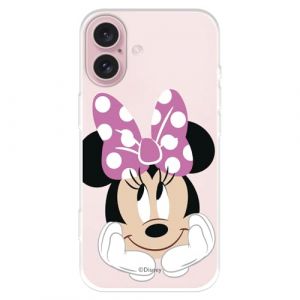 Coque compatible avec iPhone 16 officielle Disney Minnie Dreams pour prot&eacute;ger votre t&eacute;l&eacute;phone portable Coque en silicone transparente souple sous licence officielle Disney classiques (La Casa de Las Carcasas, neuf)
