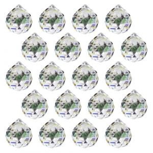 GOIYZTTR Clair Boule de Cristal Prisme 12 Pièces Boules Cristal à Facette Feng Shui Attrape Soleil pour Décoration de Maison Jardin Mariage(20mm) (Moapei, neuf)