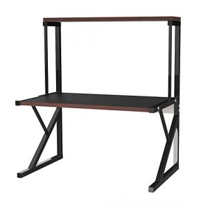Support Extensible en Métal, Étagère stable pour four à micro-ondes support d'étagère pour four à micro-ondes à hauteur réglable avec 3 crochets suspendus Organisateur de rangement de cuisine 25 kg (Hechheu, neuf)